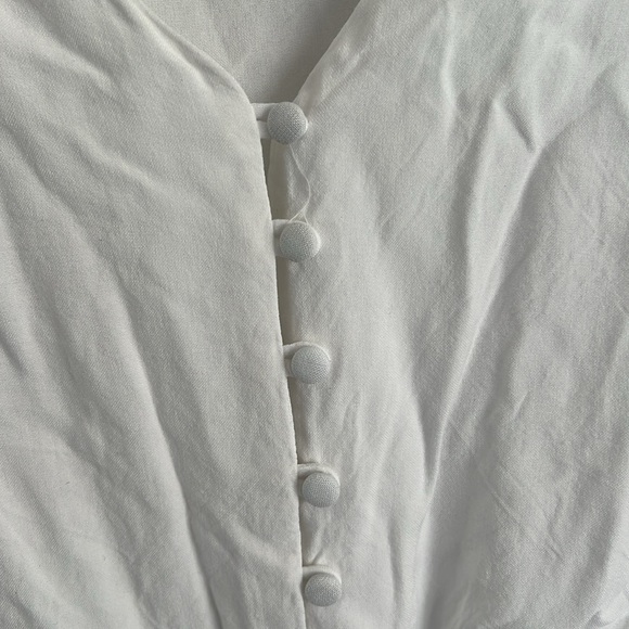 Button up tie blouse - Picture 2 of 5